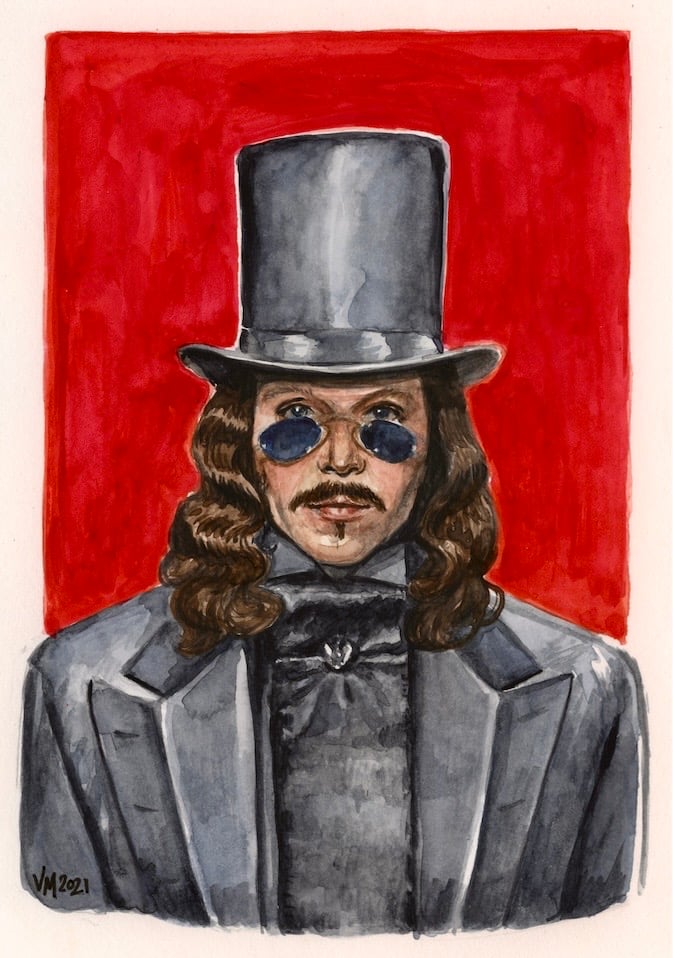 DRACULA Original Watercolor Painting