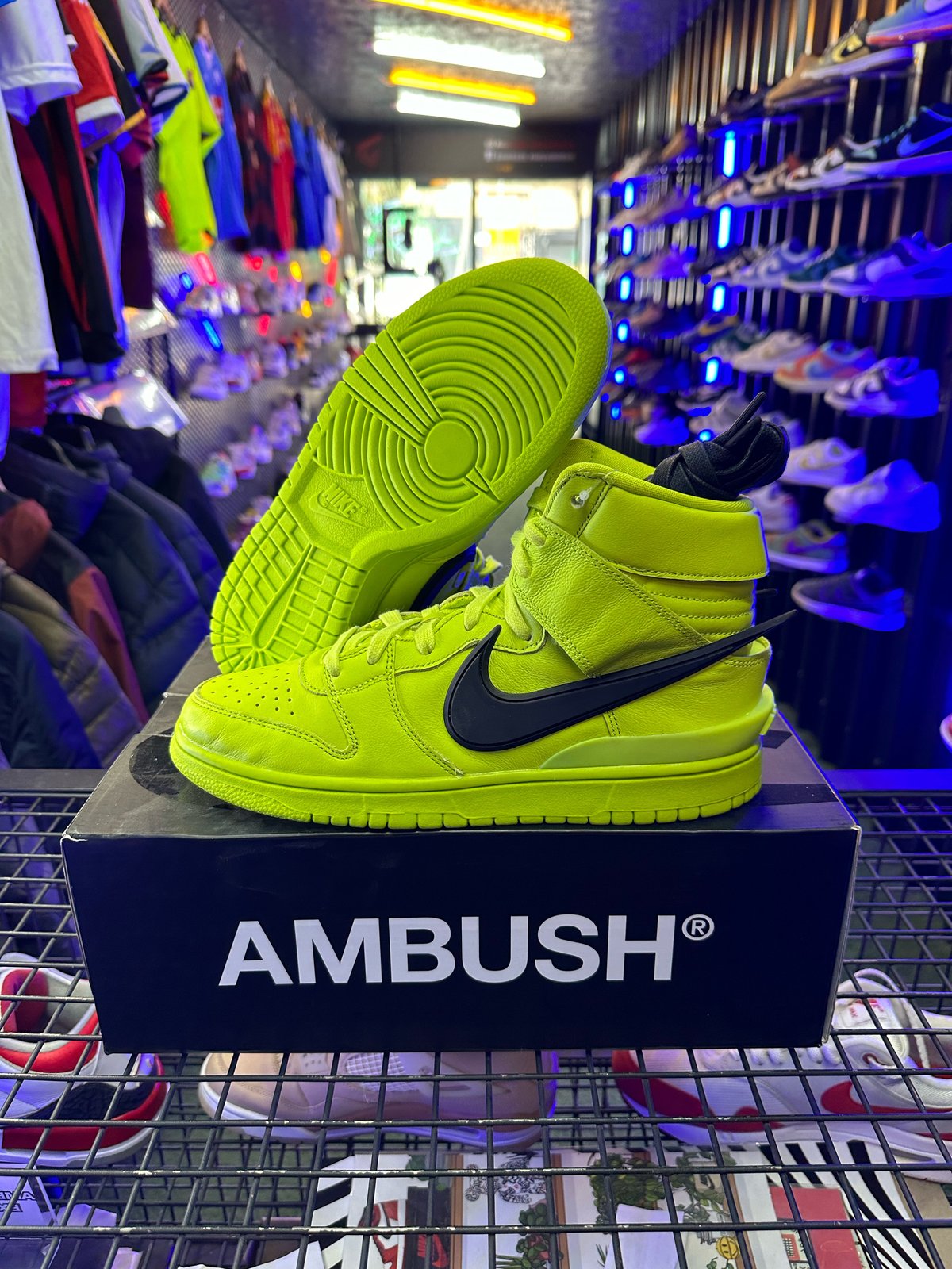 NIKE DUNK HIGH X AMBUSH FLASH LIME | Manfredi's exclusive Sneakers