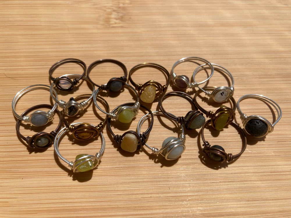 Image of Mystery Wire Wrapped Crystal Bead Ring