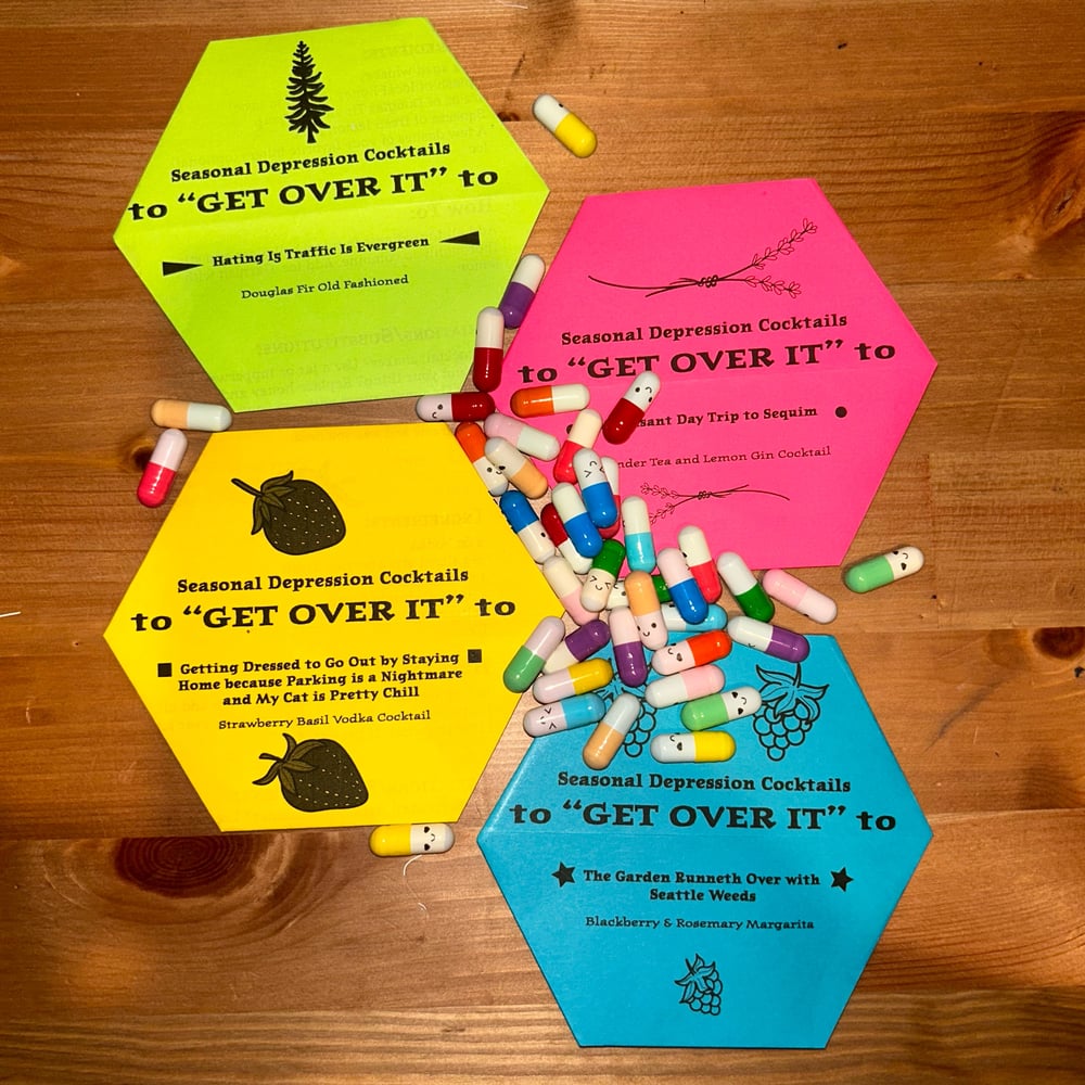 Image of SUMMER Seasonal Depression Cocktails to 'Get Over It' To Coaster Zine