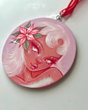 "Pretty In Poinsettia" Ornament 