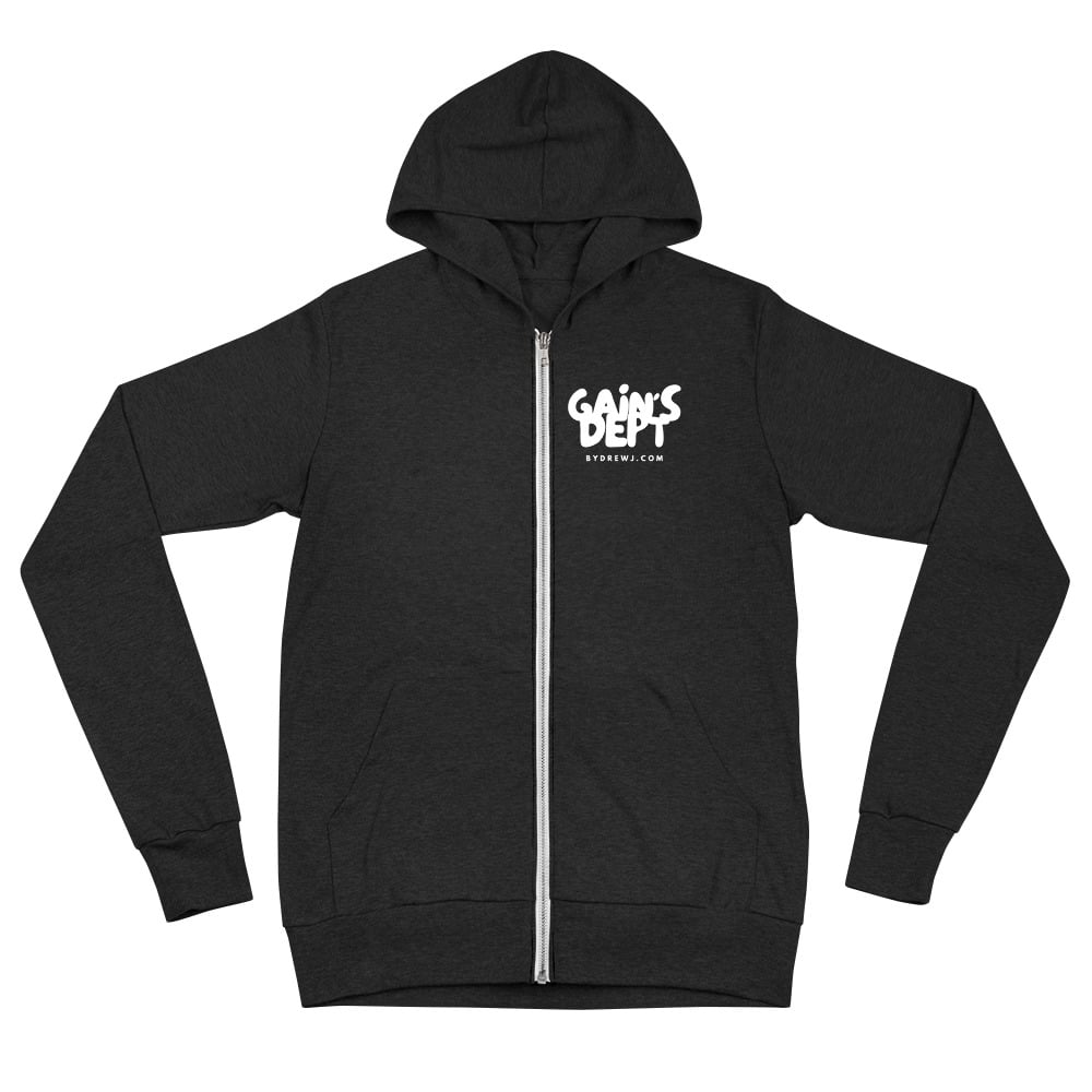 " Gain's Dept." Unisex zip hoodie