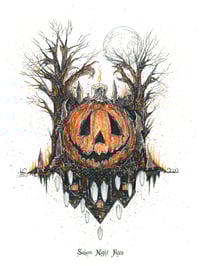 Image 1 of Salem Night Faire 18x24 Exclusive Print Signed and Numbered To 31 Copies 