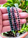 sparkly double beaded macrame bracelet