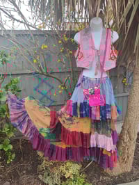 Image 1 of Wanderlust maxi skirt / bandeau dress - rainbows 8-14