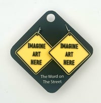 Imagine Art Here Earrings (3D Printed)