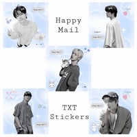 Txt: Blue Mail Stickers