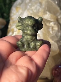 Green jade highland cow 