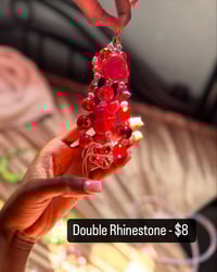 Image 2 of Phone Chains (16mm/20mm beads) - Red (Double)