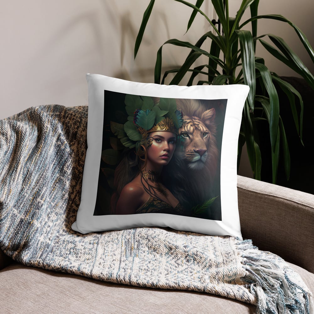 Image of Queen and her Beast 3 Basic Pillow