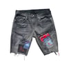 Art of Fame/ Faded Black, Patch Work/ Levi 1 of 1 Denin Shorts