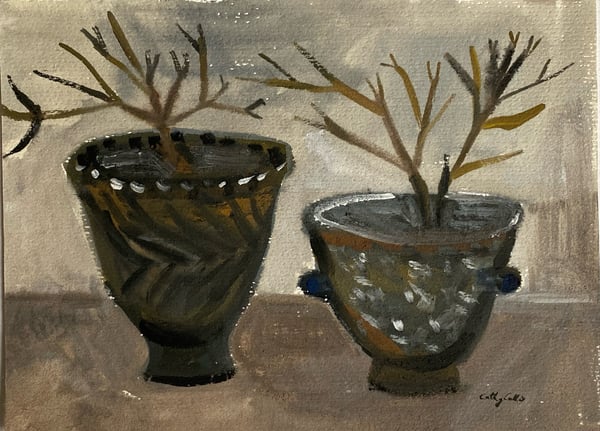 Image of Winter Vessels - gouache on paper