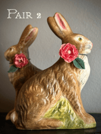 Image 3 of Chalkware Rabbit Pair (2 options)