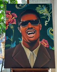 Image 1 of Stevie Wonder Original Canvas 30x40in