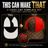 Image 1 of 3 piece Brim /Panel Template