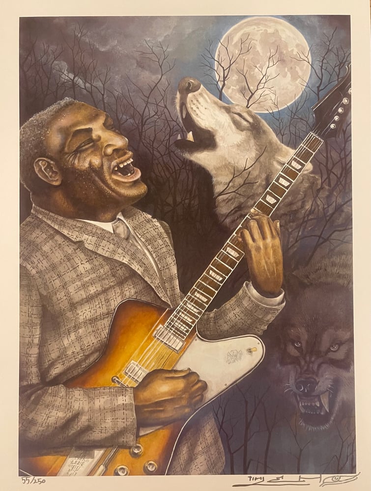 Image of Tim Lehi "Moanin' In The Moonlight" Signed & Numbered Poster