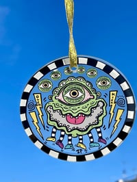 Image 1 of Many Eye Monster Glass Ornament