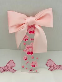  Acrylic Pink Bow Coquette Bookmarks 