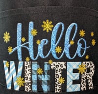 Image 4 of Hello Winter Christmas Apron (black)