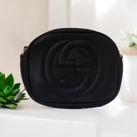 BLACK GG CROSSBODY 