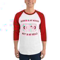 Image 2 of Horror In My Movies Not In My Meals baseball shirt