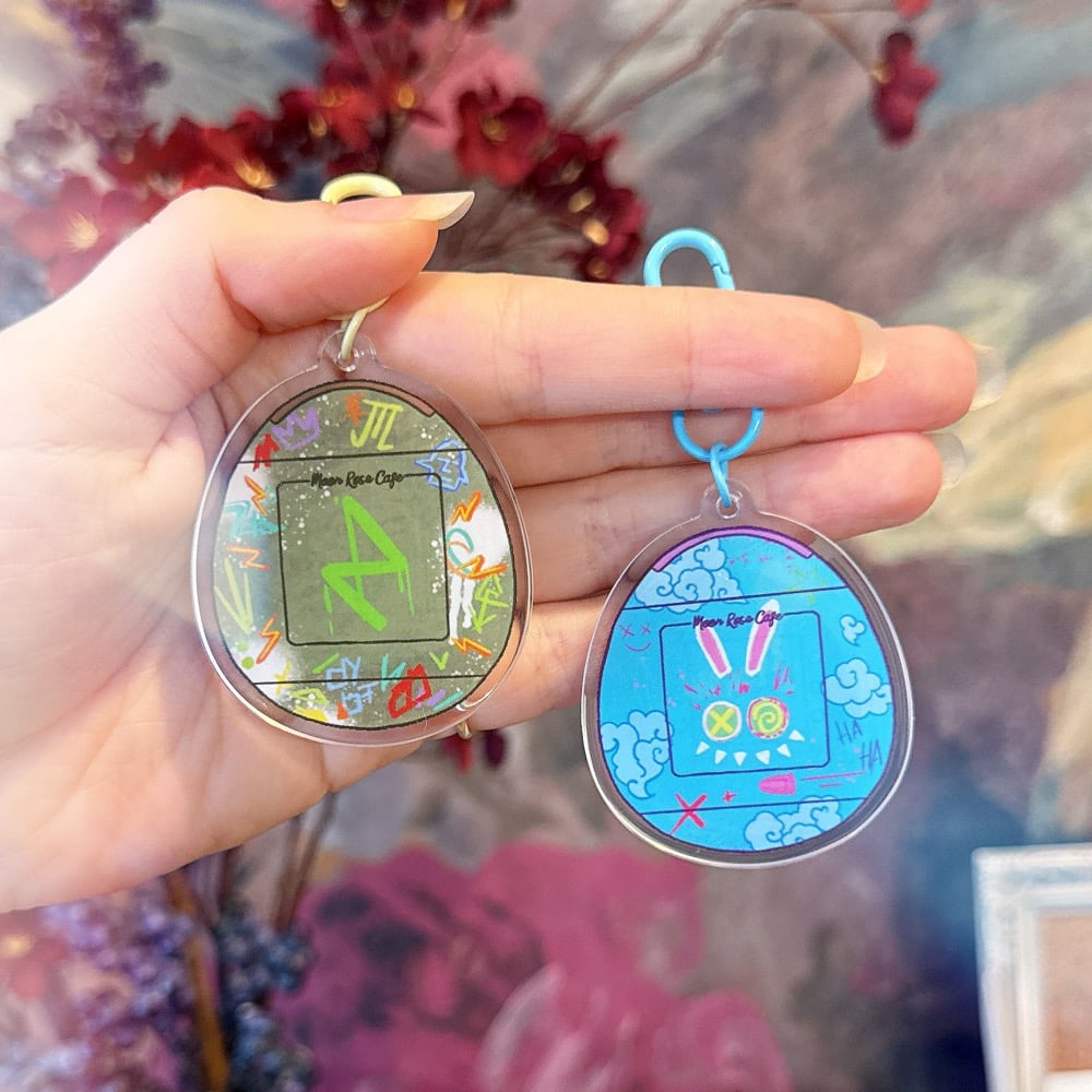 Arcane Tamagotchi Keychains | Moon Rose Cafe