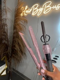 Image 4 of Pink rhinestone flat iron