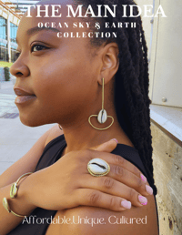 Image 1 of Cowrie & Line Earrings