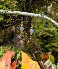 Image 3 of Labradorite Mini Spiders Earring 