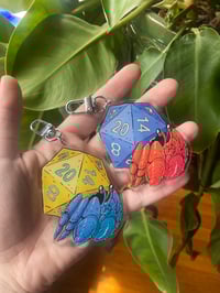Image 1 of Hermit Crab D20 Acrylic Keychain