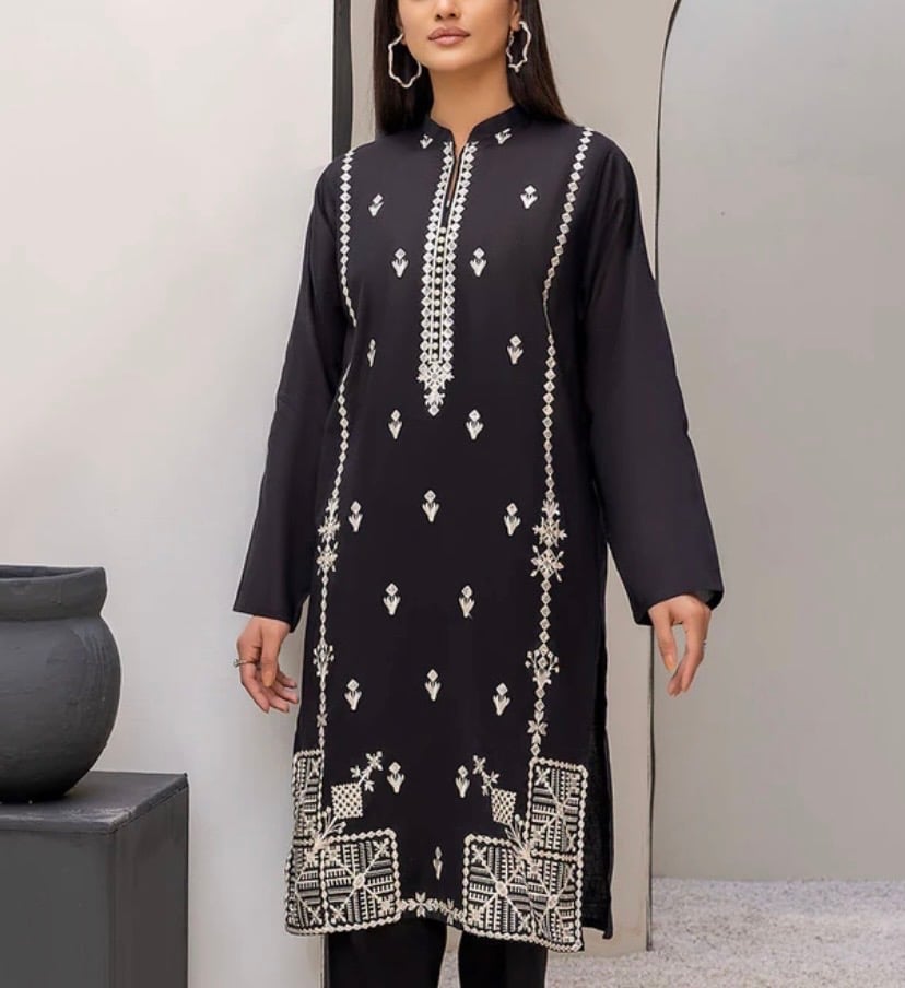 So kamal Kurta Black and silver 