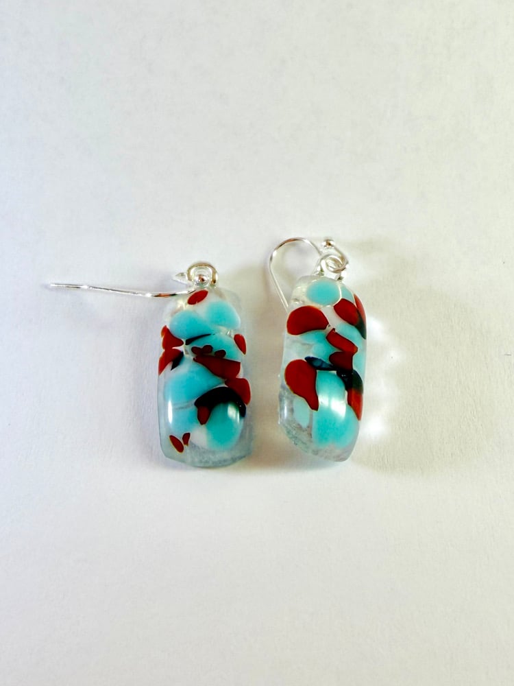 Image of KC Current teal drop earrings