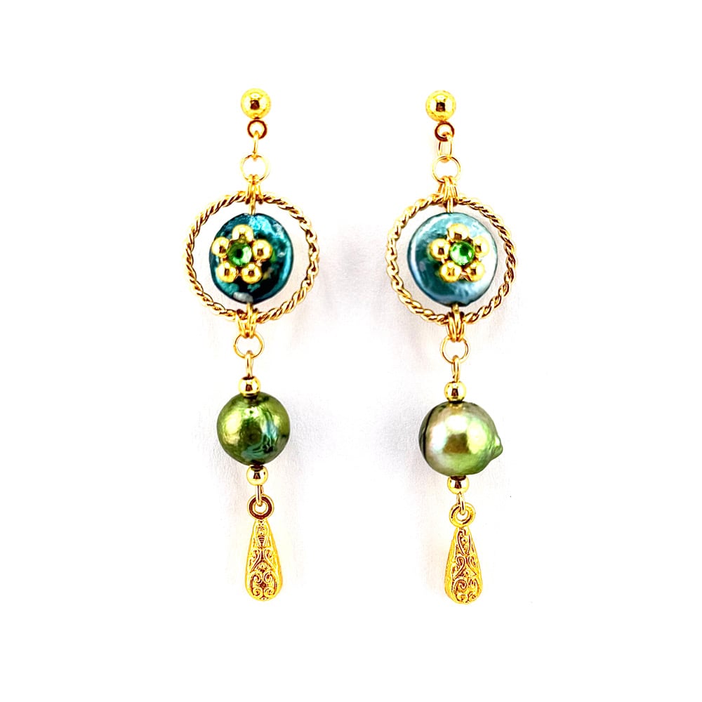Image of Golden Evergreen Earrings