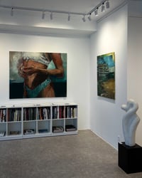 Image 4 of Painting / maleri / "Islands Br. – Malerdrømme og tankestreger – Palle på Nokken" / 80x100 cm