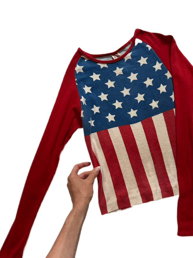 early 1970s Americana long sleeve tee