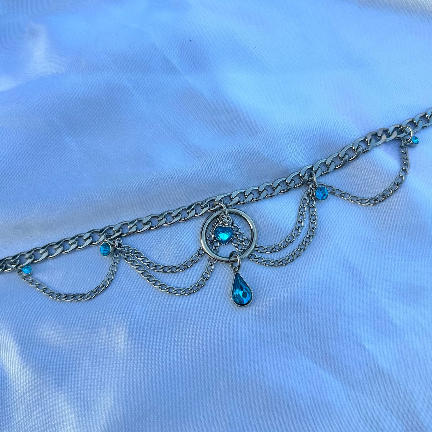 Image of Wishing Well Choker- blue