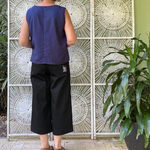 Image of Linea pants 4/5 - Black Drill