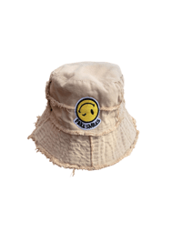 Khaki distressed bucket hat 
