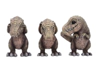Image 1 of Three Wise See No, Hear No, Speak No, Tyrannosaurus Rex Dinosaur Figurines