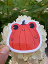 Pumpkin Frog Sticker