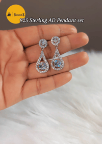 Image 3 of Dristi_S925 Sterling Premium Quality AD Pendant set