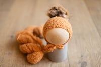 Image 1 of Squash Blossom Sweater Bonnet + Wrap