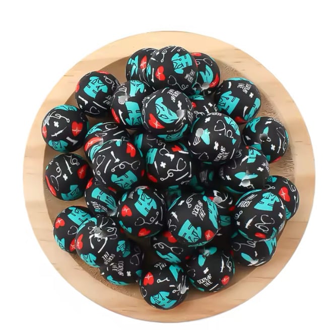 Image of 15mm Silicone Beads (10pc)