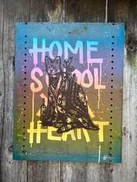 Image 1 of Homeschool Yer Heart on Reclaimed Metal