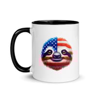 Image 8 of Independence Day Sloth USA Flag Coffee Mug