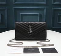 Image 1 of Black/ Silver Chain Crossbody 