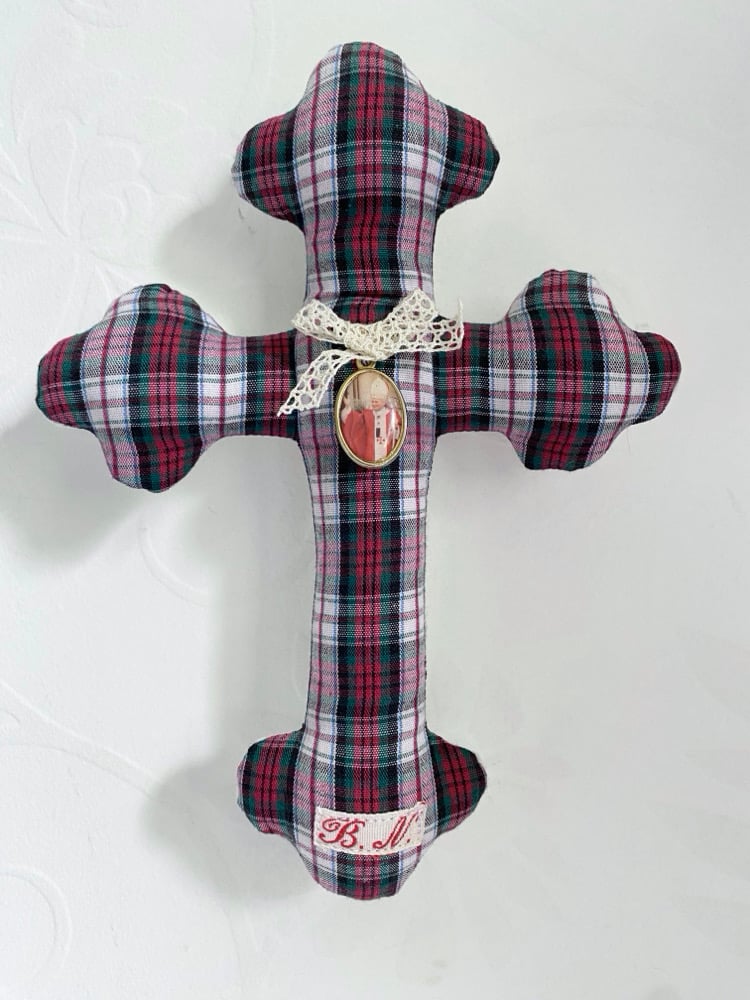 Image of croix en tissu ancien 