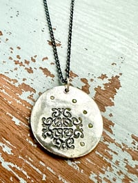 Image 17 of green sapphire pendant with handwritten quote