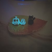 Image 7 of Glow in dark Ghost cat jewelry dish