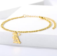 Image 2 of Custom Initial Anklet 